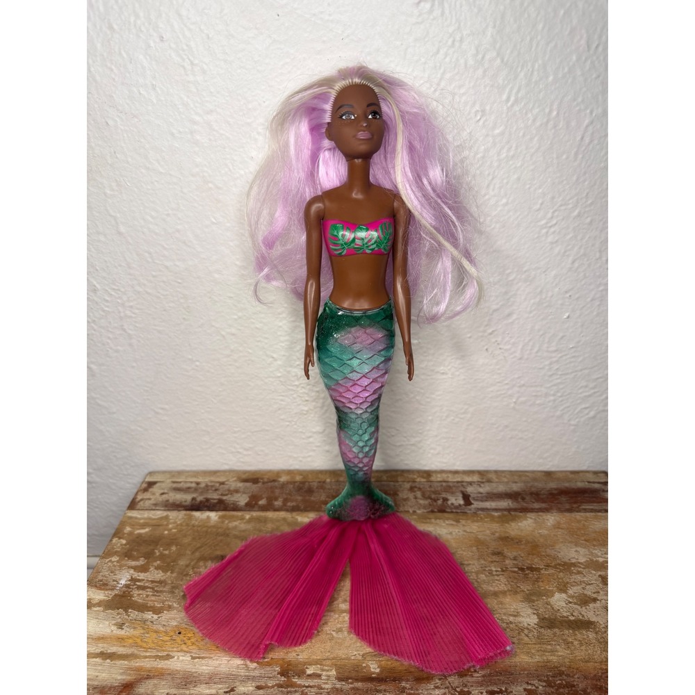 Mattel Barbie Color Reveal Mermaid Doll African American Pink Hair 2020